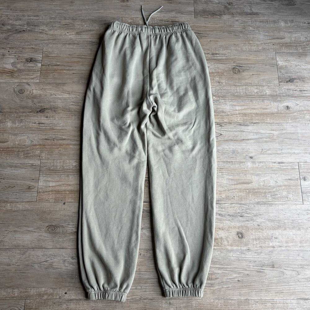 Alo Black Jogger Pants Size S Drawstring Elastic Waist Tapered Leg Sage Green - Picture 3 of 6